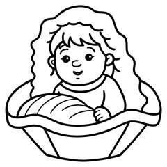 Jesus kids coloring page design