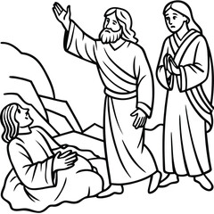 Jesus kids coloring page design