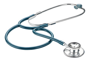 Medical equipment - stethoscope isolated on AI Generated by PNG