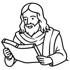 Jesus kids coloring page design