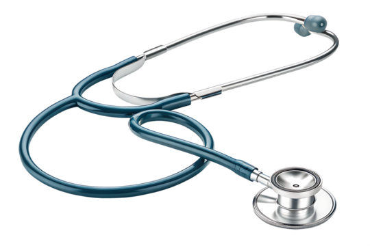 Medical equipment - stethoscope isolated on AI Generated by PNG
