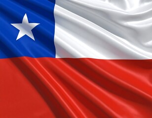 Fototapeta premium Chilean flag waving