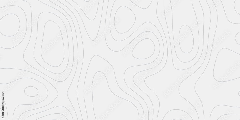 Poster modern white and grey wavey line topography minimalist contour map design featuring and suitable for