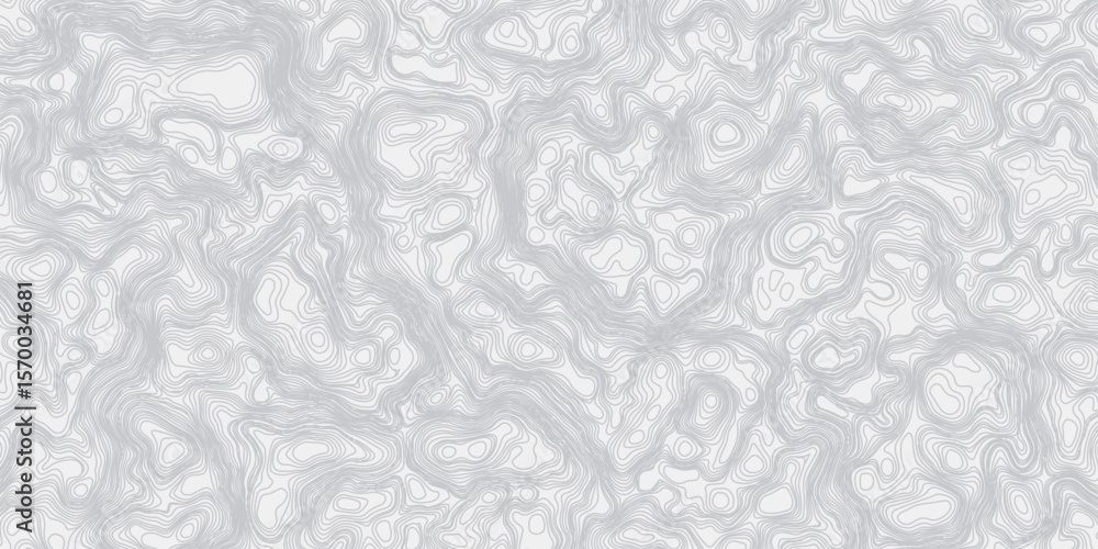 Poster modern smooth line contour topographic map contours curve line hand-drawn vector pattern wave textur