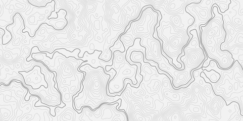 modern white and grey wavey dark contour line topography minimalist contour map design featuring and suitable for artistic purposes.	