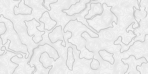 modern white and grey wavey dark contour line topography minimalist contour map design featuring and suitable for artistic purposes.	