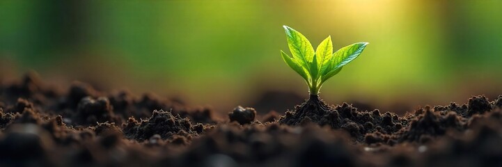 Delicate Spring Roots Emerging from Dark Soil A Close-Up of New Life and Growth