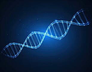 DNA helix in low-poly style