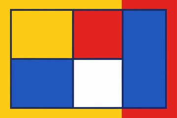 Modern Color Block Abstract Canvas