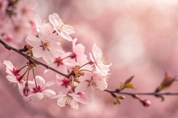 Naklejka premium Abstract sakura blossom. Background with pink color. Soft focus.
