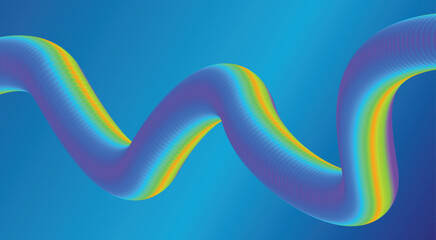 3D Blend Fluid Design Background Blue Cyan Colorful Gradient Abstract Vector Illustration