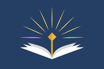 Quran Concept Art with Radiant Spiritual Light Rays