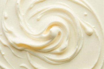 Creamy Cascade Luxurious Thick Cream Swirling Down a Smooth Surface, Evoking Indulgence and Smoothness