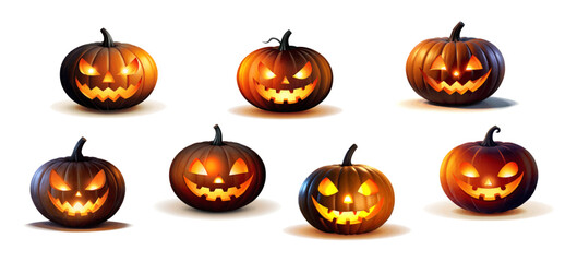 Halloween Pumpkins Set