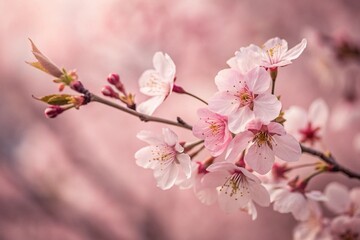 Obraz premium Abstract sakura blossom. Background with pink color. Soft focus.