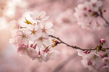 Obraz premium Abstract sakura blossom. Background with pink color. Soft focus.