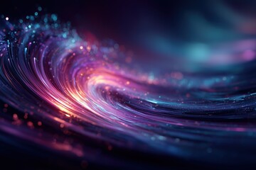 Vivid swirling patterns of light in dark space create a mesmerizing visual experience during a cosmic event