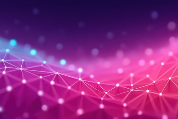 Colorful abstract digital design featuring geometric shapes and glowing connections at night