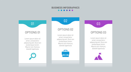 Horizontal progress bar featuring 3 arrow-shaped elements, symbolizing three six stages of business strategy and progression. Clean timeline infographic design template. Vector for presentation