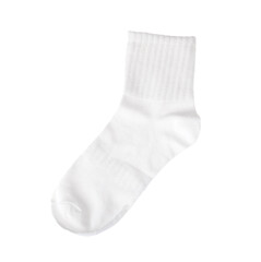 One comfortable cotton sock isolated on white, top view