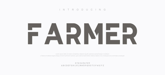 Farmer  vector illustration of alphabet letter A to Z