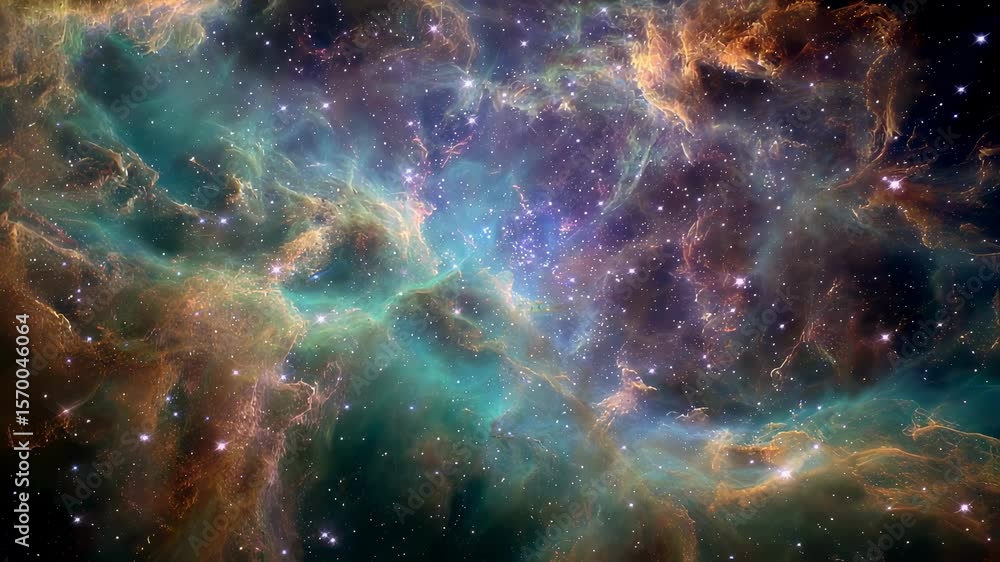 Aufkleber nebula clouds and star clusters shining brightly in the vast expanse of deep space create a mesmeriz
