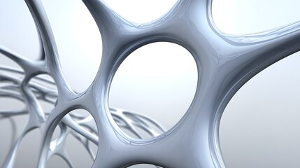 Abstract, metallic, network design.