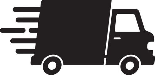 Fast delivery service icon depicting speed and efficient transportation logistics concept