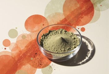 Digital illustration of artist's conk powder dissolving with artistic enhancement