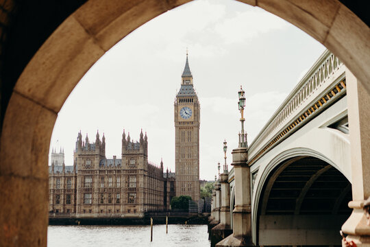 big ben clock tower on a cloudy day - Powered by Adobe