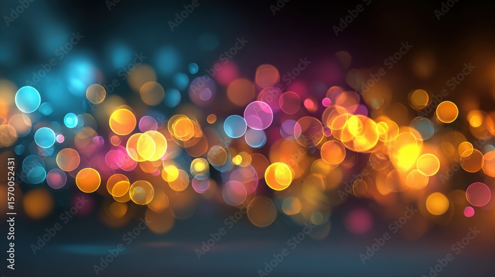 Poster a colorful background with many small circles. the circles are of different colors and sizes. the ba