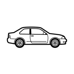 Fototapeta premium Clean line art of a car for image effects, designed for visual enhancements. Car illustration is perfect for graphics fx and artistic imagery. Great car image for creative effects and applications,