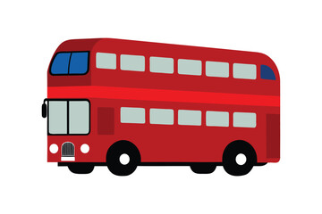 A colorful double decker bus vector illustration
