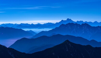 Fototapeta premium Mountain vista at twilight