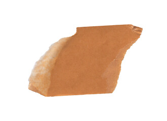 Torn Brown Paper Piece - Ripped Cardboard Texture Scrap,  Matte masking tape sticker. torn adhesive...