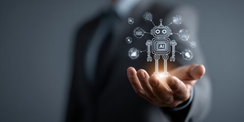 Naklejka premium AI TECNOLOGY