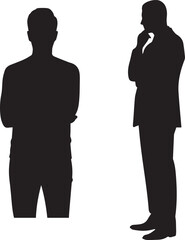 Business People Silhouettes – Professional Standing Team Vector