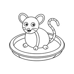 Printable Mouse Bouncing In A Jellybean Outline