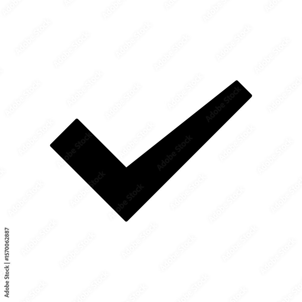Poster check mark icon. check mark symbol with simple and modern design for web