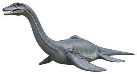 Isolated Plesiosaur Aquatic Dinosaur