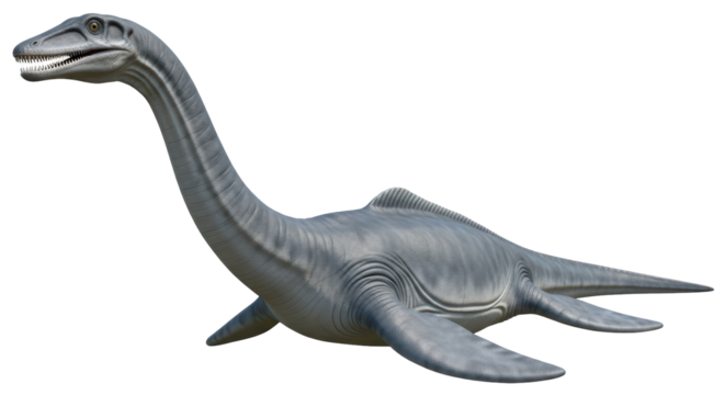 Isolated Plesiosaur Aquatic Dinosaur