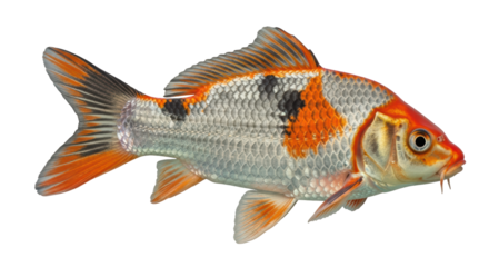 Isolated koi fish