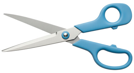 Isolated Scissors with Blue Handles