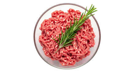 Isolated Ground Beef with Rosemary