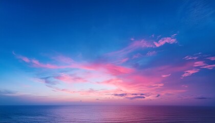 Obraz premium mesmerizing gradient sky with vibrant colors blending from pink to blue evoking sense of calm and wonder