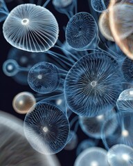 Abstract biological cells pattern for science and technology design