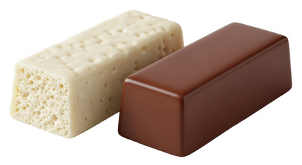 Isolated White and Dark Chocolate Bars