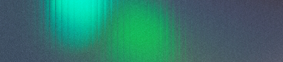 Cyan green lens flares on gray grainy background with fractal glass and noise film effect