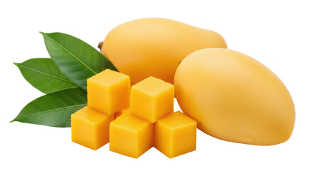 Isolated Mango with slices