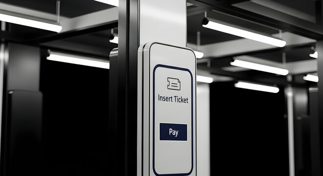 Automated Ticketing System At Public Transportation Station Urban Mobility Concept